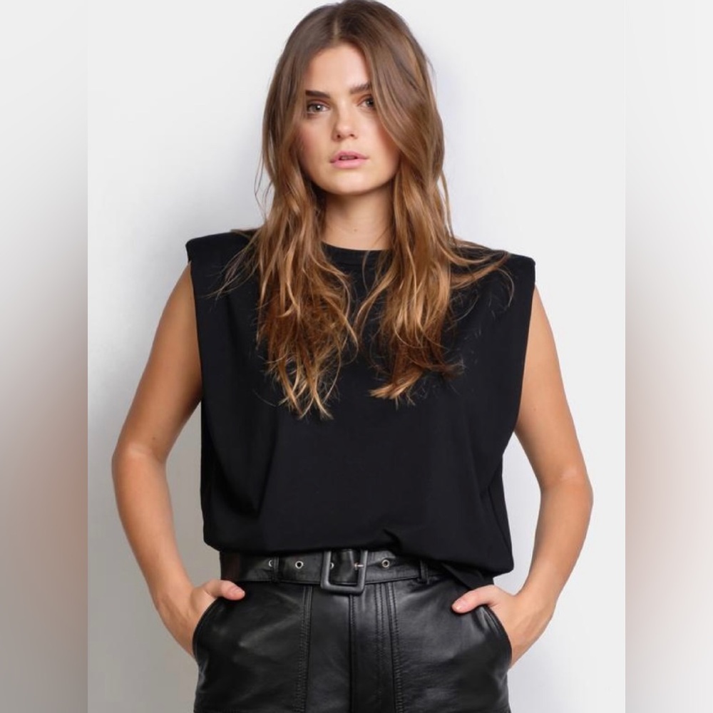 Black, Ducie London, Saskia Tee. Size Small.